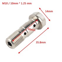 유압호스 - 혼다 CRF1000L M10 x 1.25 유압 브레이크 호스 밴조 볼트 가와사키 KXF 250 450 06-19 Z1000 03-16 Z1000SX 11-19, [01] Dual Hole M10x1.25