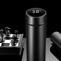 [Su♭] LED 터치 온도계 표시 보온병 460ml 스텐냉병 분유 스마트 차온병 보틀 야외 캠핑 온물통 온물병 냉텀블러 텀블러 _Πj_ea, Яn_황금