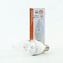 파룩스 LED 촛대전구 5W 주광색 전구색 E14 E17 촛대구 샹들리에 인테리어, 1개, E17베이스-전구색