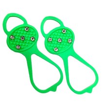 스노우보드 스노 보드 부츠Ice Shoes Grippers 5 Tooth Spikes For Snow And Anti Slip Boots Steel Nails, 02 Green