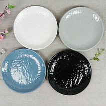 유포 포칼라 원형 접시 020 8.9인치 1호 검정 BB 멜라민 업소용, 원형 접시 020-10인치 2호 흰색