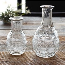 명품 크리스탈 꽃병 투명 유리 나무 드라이플라워 엔틱 화병 꽃한줌