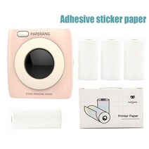 프린터 악세사리 PAPERANG P2 포켓 미니 프린터 휴대용 사진 그림 프린터 300 인치 당 점 HD 열 라벨 프린, 06 Pink Package B_03 미국