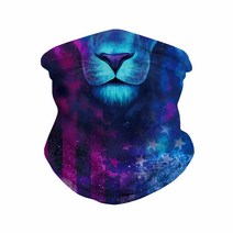 Azuki 남성 및 여성용 페이스 마스크 먼지 야외 축제 스포츠용 넥 게이터 마스크 얼굴 반다나, One Size, Lion