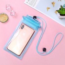 SUP 서핑 보드 범용 방수 가방 낚시 스탠드 업 패들 보드 투명 휴대폰 케이스 수중 비디오 보호, blue