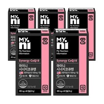 일동 마이니 시너지 코큐텐 코엔자임 큐텐 큐10 Q10 식약처인증 건강기능식품, 5개, 코엔자임큐텐 60캡슐