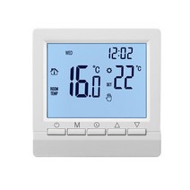 온도컨트롤러 온도조절기LCD 가스 보일러 온도 조절기 건식 접촉 프로그래밍 NTC 서미스터 컨트롤러 디지, 01 White