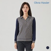 [올리비아하슬러] 스트라이프랩카라티셔츠_OH0FTS104