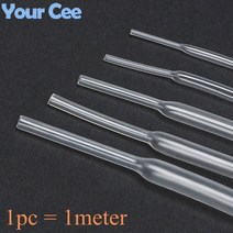 열 수축 호스 튜브 1 미터 2:1 투명 투명 2mm 3mm 4mm 5mm 6mm 8mm 10mm 열수축 열수축 튜브 튜브 슬리빙 랩 와이어