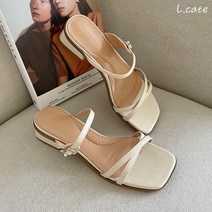 [엘케이트] 여성 슬리퍼 SM1581 여자 스트랩 낮은굽 슈즈