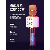 마이크 오디오 홈 무선 블루투스 노래방 장비 세트, 딥  스페이스 그레이 보내기 보관함  충전 케