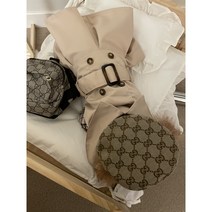 패션퍼피 명품 강아지옷 가을 트렌치코트 S-2XL, 투명