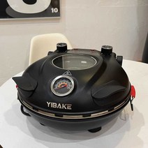 돌오븐 피자오븐 오븐기 온도조절 휴대용 업소용 세트, 검은색