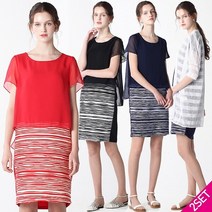 2SET [홈쇼핑방송/르오트(LeOT)] 클로젯 쿨쉬폰 원피스+가디건 2종세트