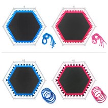 라이프앤샵 바투스포츠 6각 트램폴린 점핑팰리스 전용 매트 로프 밴드 끈 교체용 부품, 점핑알파고 BT620H 전용 매트 - 핑크