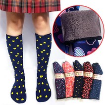 양말나라 [2족세트] 크로바 하트 요술버선 장목 2켤레/ 귀여운 기모 덧신 보온 방한 덧버선