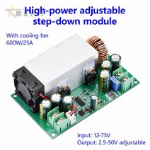 전력 DC-DC 스텝 다운 벅 컨버터 12V-75V 5V 19V 21V 24V 48V 600W 모듈, 01 금