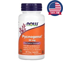 나우푸드 피크노제놀 Pycnogenol 30mg 60식물성캡슐, 1개, 60정