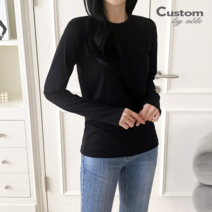 커스텀에이블 커스텀에이블 스판 라운드 슬림 티셔츠_C2301TS001A