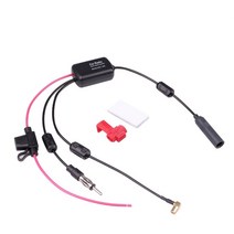 차량용 안테나 12V 자동차 라디오 안테나 SMA 증폭기 DAB FM AM Anti-interference Amp 신호 부스터 공중 7, 02 AM FM DAB Amplifier