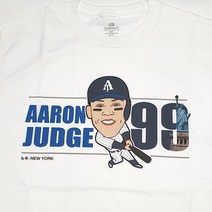 애런 저지 뉴욕 양키스 MLB 캐릭터 티셔츠 화이트