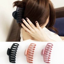 하이유니 2+1 대왕 헤어 집게 핀 예쁜 긴 무광 삔 셀프올림 머리 대형 왕