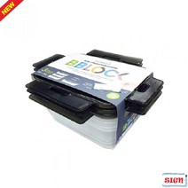 플라스틱밀폐용기 직1호 3개세트(그레이) 360ml 냉장고정리용기 환경호로몬걱정없는 투명용기 칸막이용기 반찬통 플라스틱밀폐용기 생분해성용기 칸칸이용기