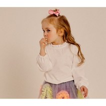 [리틀스텔라] (FSQSCTR902M IVA) 넥 프릴 티셔츠