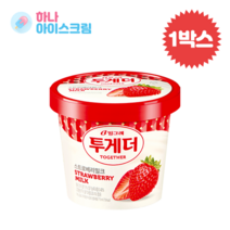 빙그레 투게더 스트로베리밀크홈 6개 한박스 아이스크림, 710ml