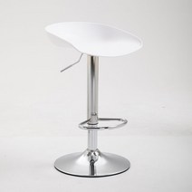 홈바의자 아일랜드식탁 의자 바스툴 바 바텐 체어 철제 높이조절 회전 모던 심플, 1. 화이트시트+실버프레임