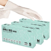 슈베스 라텍스장갑 100매 니트릴 주방 요리용 위생 일회용 세차, 색상:라텍스장갑 네츄럴|사이즈:S, 단품