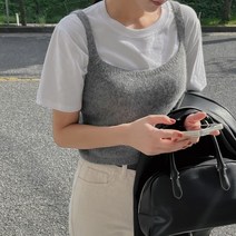 리스 앙고라 니트 울 뷔스티에 (레이어드/크롭)