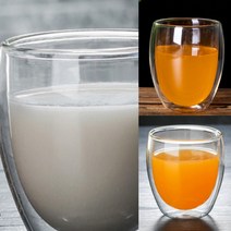 이중 유리컵(250ML) 커피부자재 커피재료 카페부자재