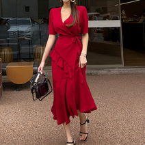 kirahosi 럭셔리여성 찰랑핏 프릴랩원피스no.6006