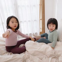 빈스 9부 가을 겨울 배앓이방지 실내복 내복 아기 유아 아동