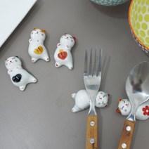 cocooning 도자기 귀여운 동경 고양이 미니어처 젓가락 수저 받침 3pset, set