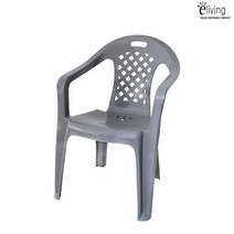 이리빙몰 라탄 팔걸이 플라스틱의자, B형 라탄 팔걸이(그레이)
