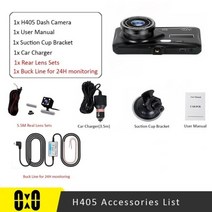 HD 1080P 2채널 블랙박스, 64G, 듀얼 렌즈 + 상시전원케이블