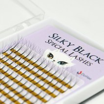 실키블랙 볼륨래쉬. 속눈썹 연장 재료 러시안 볼륨 래쉬, 6D × 0.05mm, JC컬 × 10mm