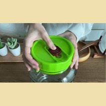 오이장아찌 발효식품 효소만들기 유리병 담금주용기 과실주 수제청담기, 1개, 빚음 과실주통 8L