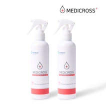 메디크로스 250ml X 2 스프레이형 식품 살균 가능 소독수 세균 살균소독제 hocl 차아염소산수, 1set+손소독제