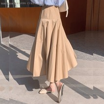 여신 플레어 밴딩 빅사이즈 a라인 롱 주름 치마 스커트