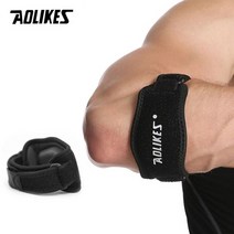 테니스엘보 골프엘보 엘보랩 AOLIKES 1PCS 조정 가능한 농구 배드민턴 테니스, 검은 색