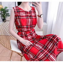 더블엠 타탄체크 원피스 민소매 원피스 하객룩 오피스룩 청담동며느리룩
