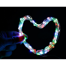 led 와이어전구 무드등 조명 황색 레인보우 1m 10개, 레인보우4m(10개)
