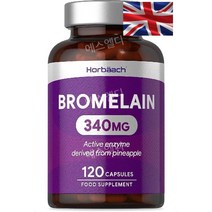 영국산 Horbaach 브로멜라인 캡슐 340mg 파인애플 효소 120정 4개월분, 기본
