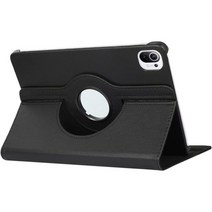 360 회전 케이스 텍스쳐 PU 가죽 커버 iPad Pro 12.9 11 2022 10.2, 블랙