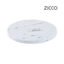 ZICCO 지코 멜라민 화이트 마블 느낌 플레이팅 트레이 스탠드 초밥 스시 홈 카페 베이커리 진열 치즈보드 식기, 1개, 06)원형 트레이 2호(중형)