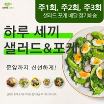 [주 2회 삼시세끼 ] 4주동안 24끼니 대용량 샐러드 포케 요거트 건강식단 배달 [ 샐러드포케 정기무료배송 ], 주2회 화 목, X, 1개