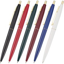 일본직발송 3. BIC 재팬 빅(BIC) 볼펜 클릭 골드 0.5 유성 블랙 매끄러운 어른 칼라 6개 세트 CLG05-ADL B, One Size, One Color
